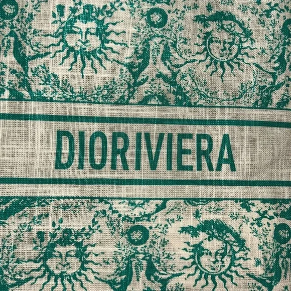 Christian Dior Dioriviera Aquamarine Cloth Linen Tote Bag - Picture 8 of 12